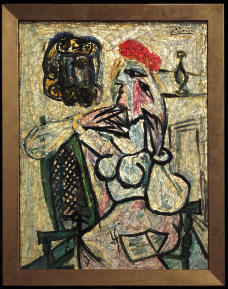 Picasso Seated Woman with Red Hat 1956